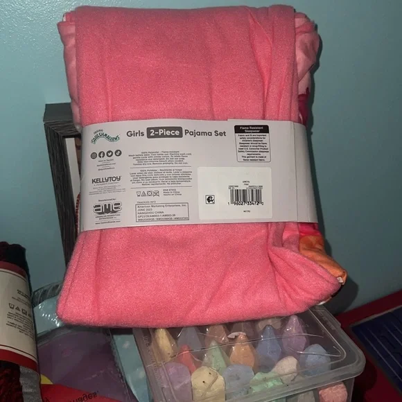 Squishmallows Pink and Orange Pajama Set